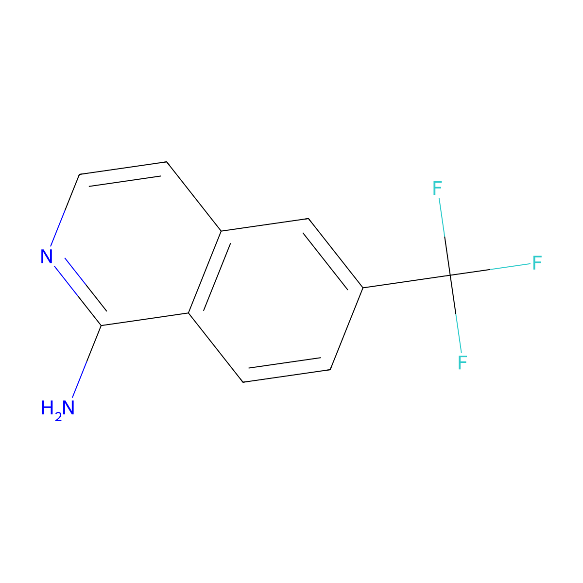 6-(Trifluoromethyl)-1-isoquinolinamine molecular structure, CAS 1196157-31-9