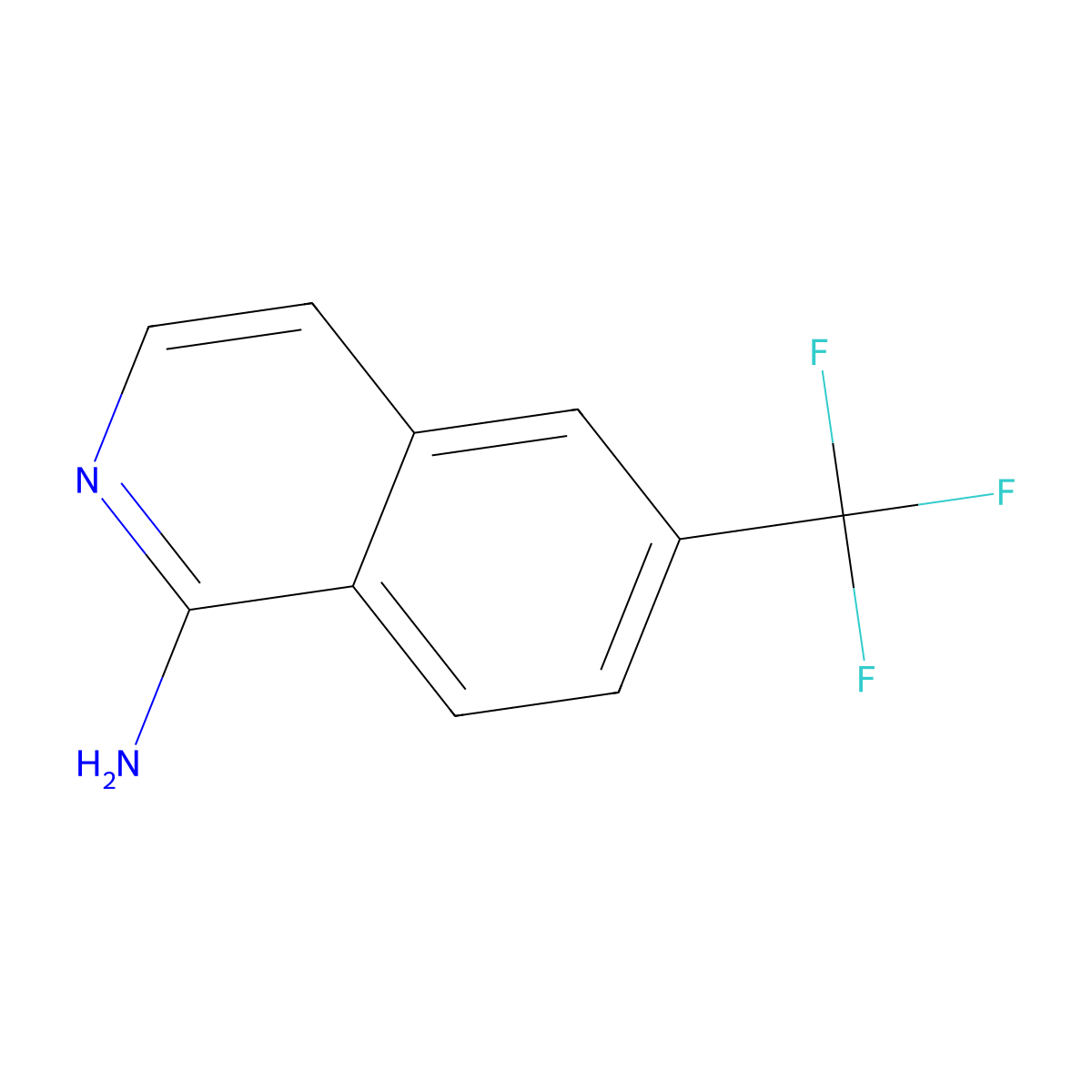 6-(Trifluoromethyl)-1-isoquinolinamine molecular structure, CAS 1196157-31-9
