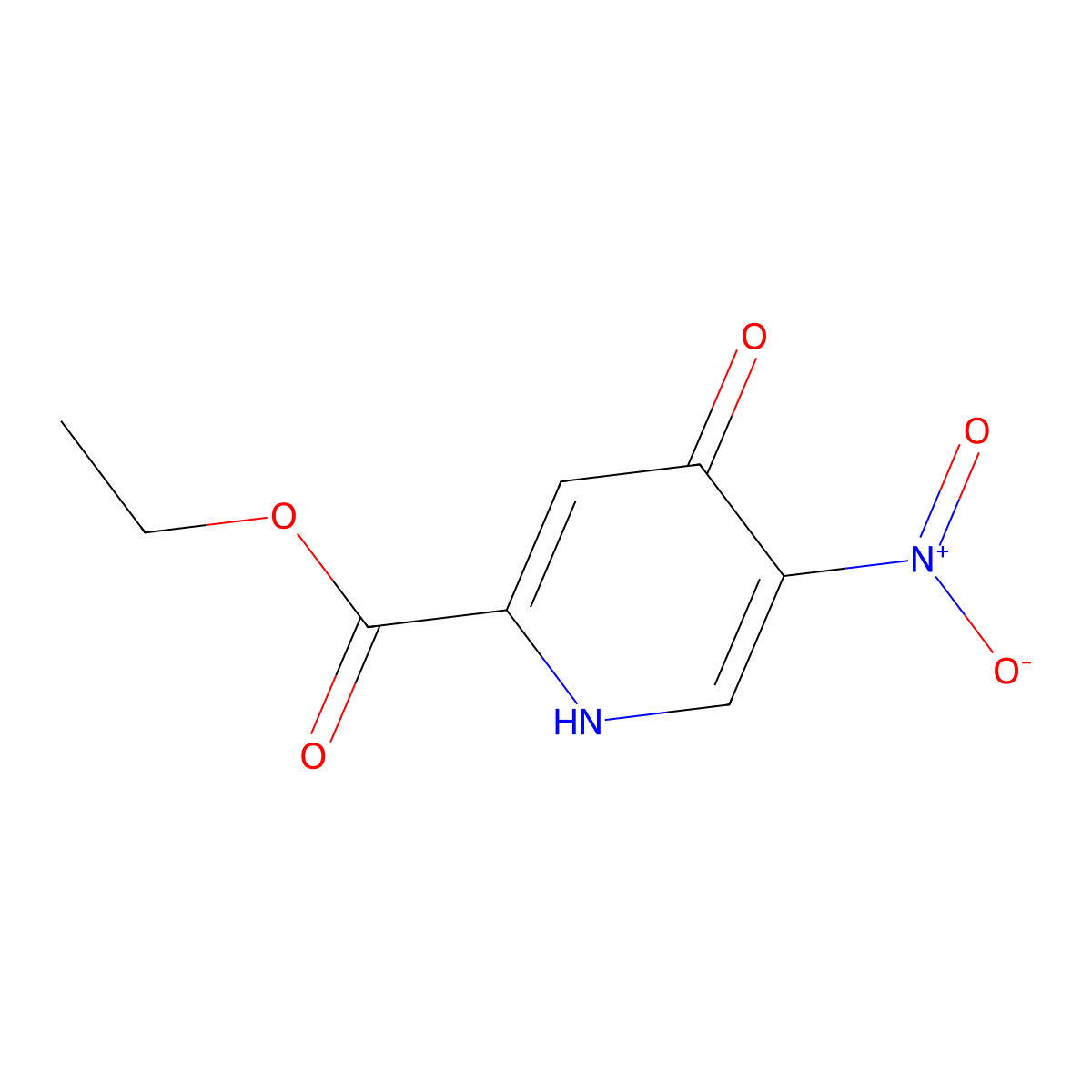 Ethyl 4-hydroxy-5-nitropicolinate molecular structure, CAS 1196157-33-1