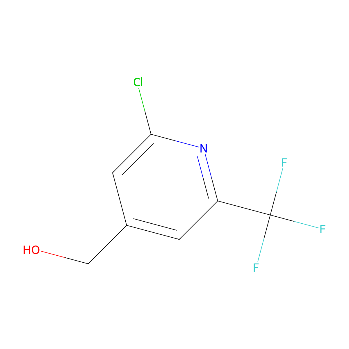2-Chloro-6-(trifluoromethyl)-4-pyridinemethanol molecular structure, CAS 1196157-41-1
