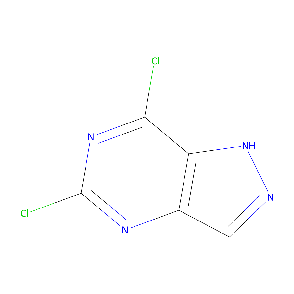 5,7-Dichloro-1H-pyrazolo[4,3-d]pyrimidine molecular structure, CAS 1196157-42-2