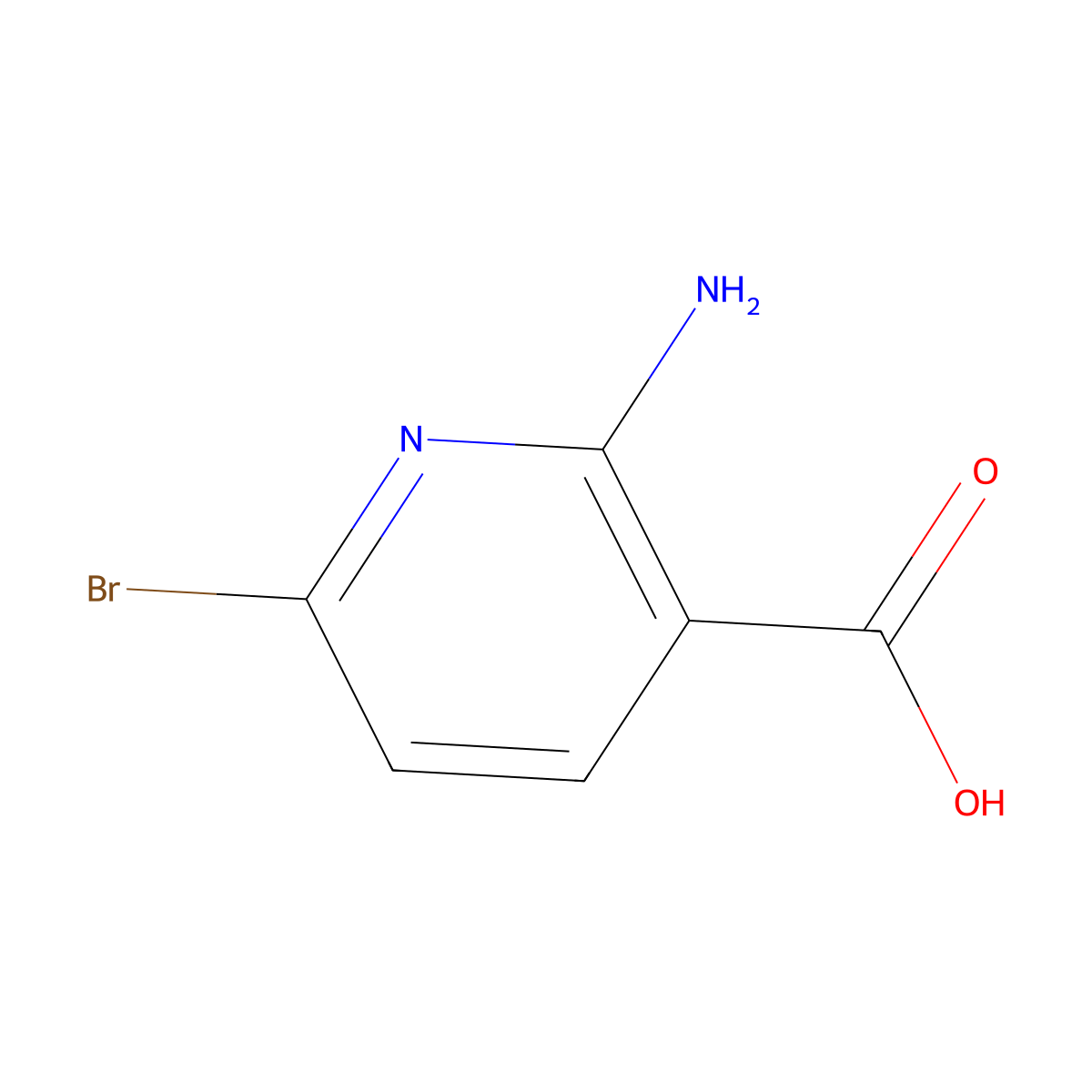 2-Amino-6-bromopyridine-3-carboxylic acid molecular structure, CAS 1196157-51-3