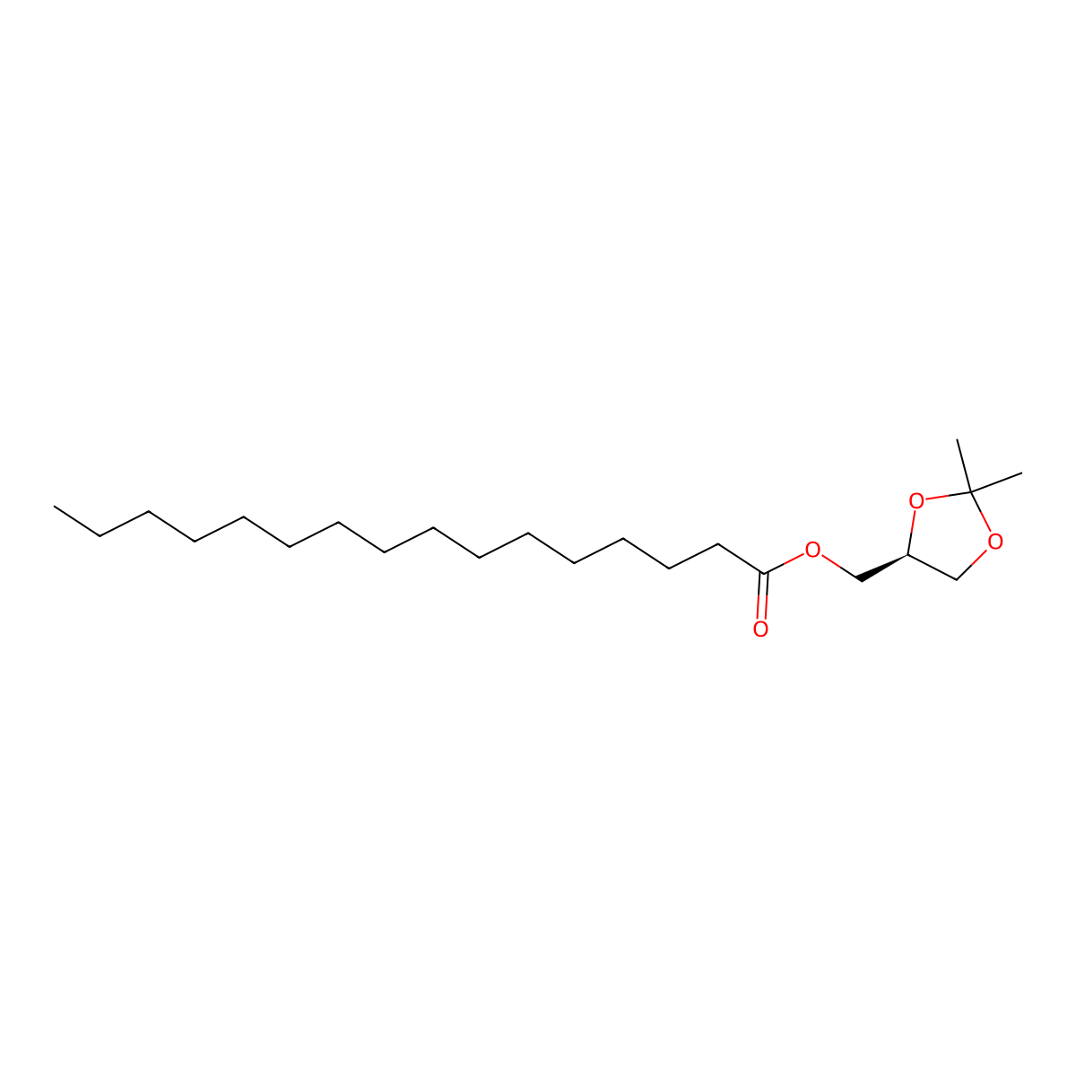 (S)-(2,2-Dimethyl-1,3-dioxolan-4-yl)methyl Palmitate molecular structure, CAS 119617-61-7