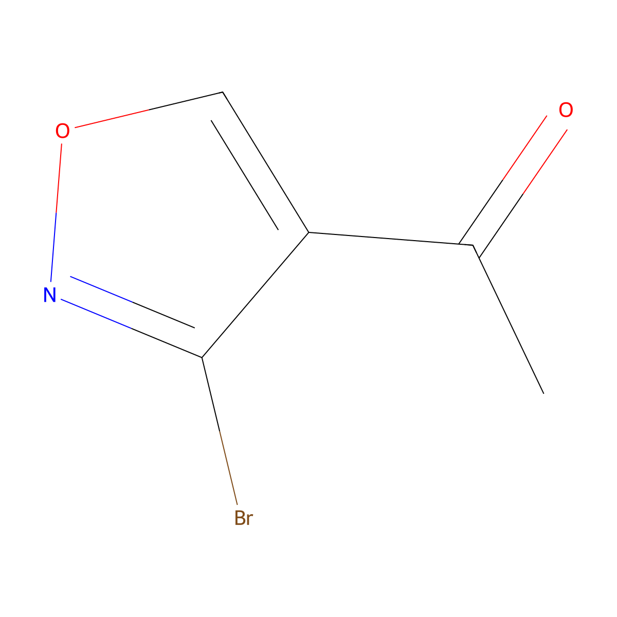 1-(3-Bromo-1,2-oxazol-4-yl)ethan-1-one molecular structure, CAS 119619-10-2
