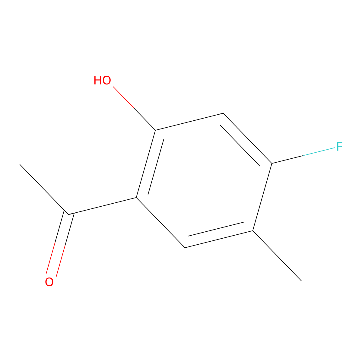 1-(4-Fluoro-2-hydroxy-5-methylphenyl)ethan-1-one molecular structure, CAS 1196202-75-1