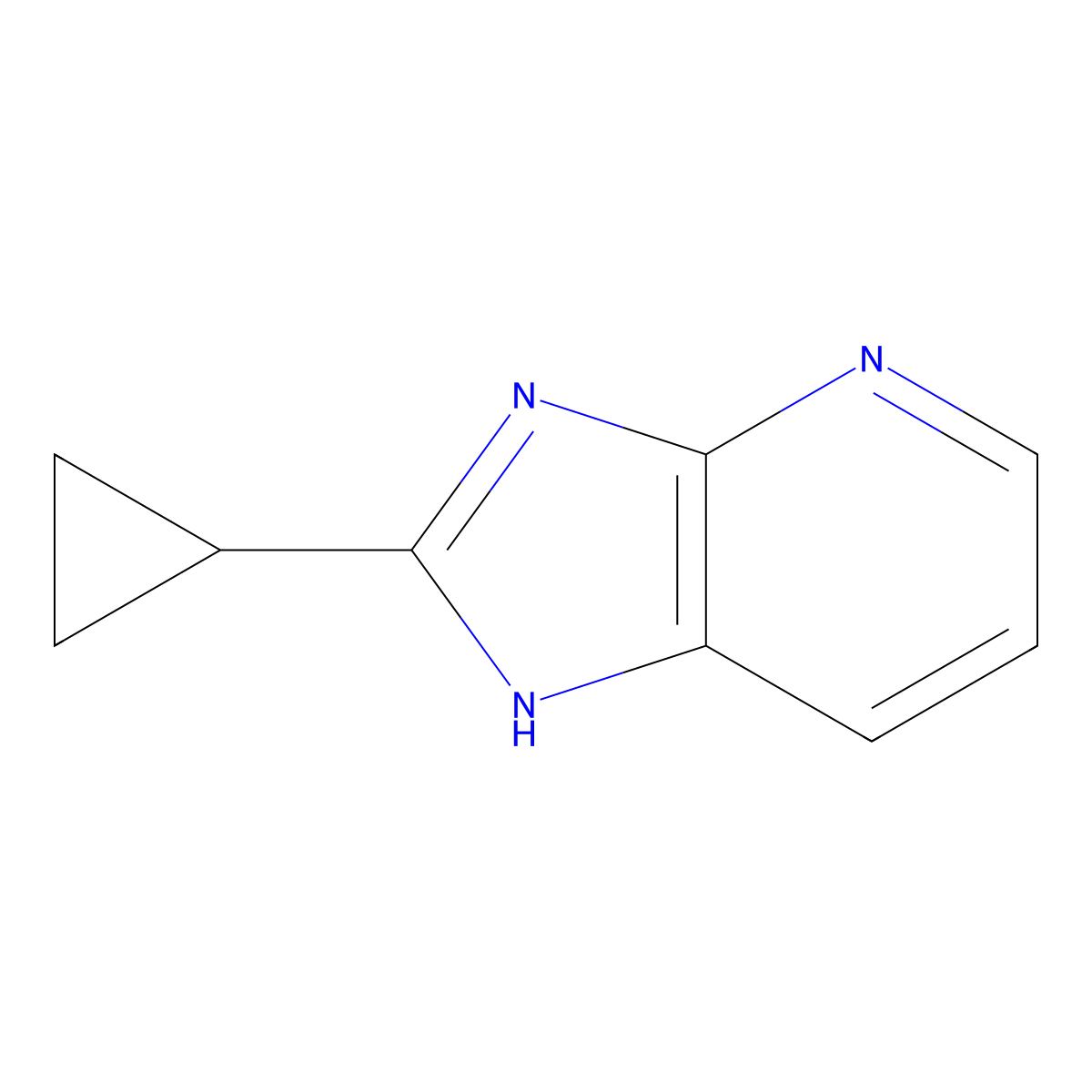 2-Cyclopropyl-3h-imidazo[4,5-b]pyridine molecular structure, CAS 119628-81-8