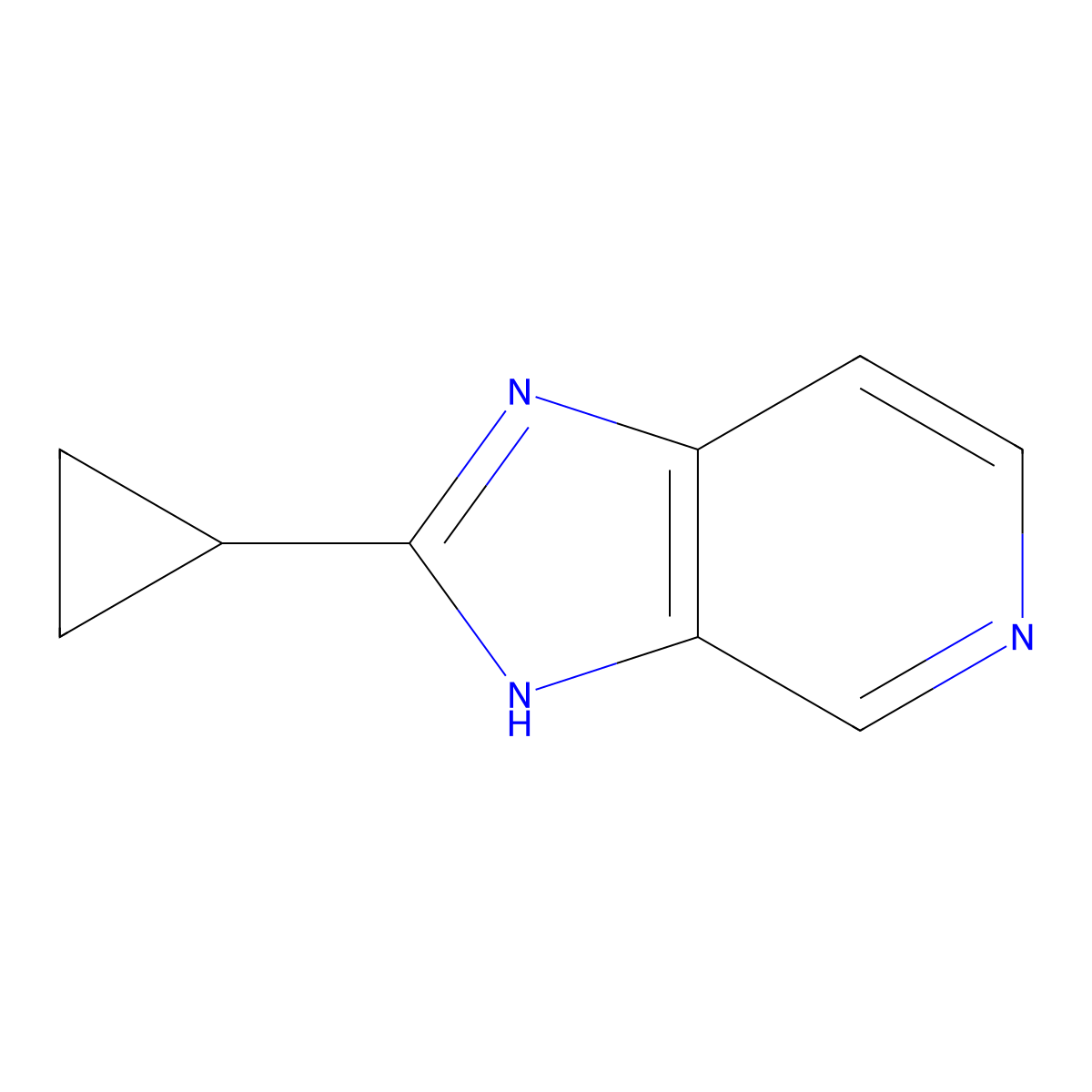 2-cyclopropyl-3H-imidazo[4,5-c]pyridine molecular structure, CAS 119628-85-2