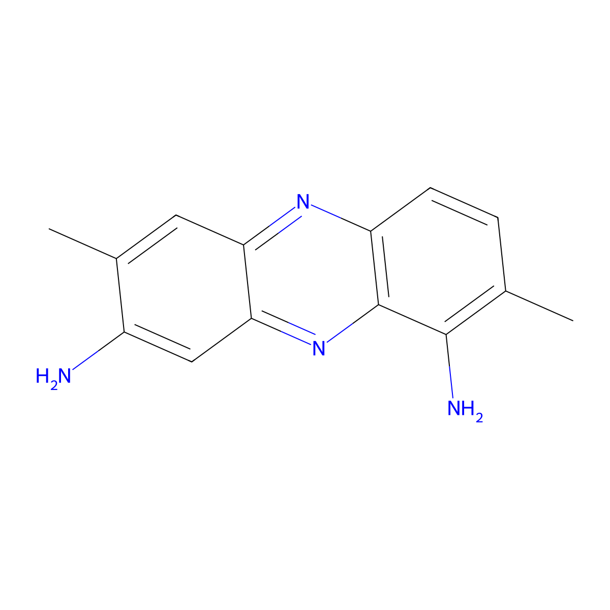 1,8-Diamino-2,7-dimethylphenazine molecular structure, CAS 119631-01-5