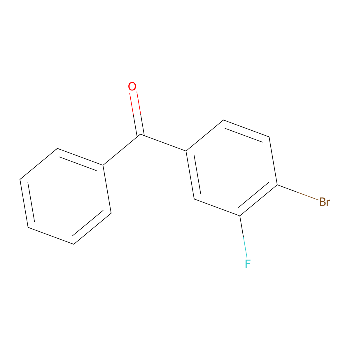 (4-Bromo-3-fluorophenyl)(phenyl)methanone molecular structure, CAS 1196395-22-8