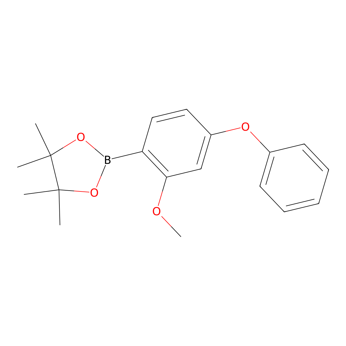 2-(2-Methoxy-4-phenoxyphenyl)-4,4,5,5-tetramethyl-1,3,2-dioxaborolane molecular structure, CAS 1196395-39-7