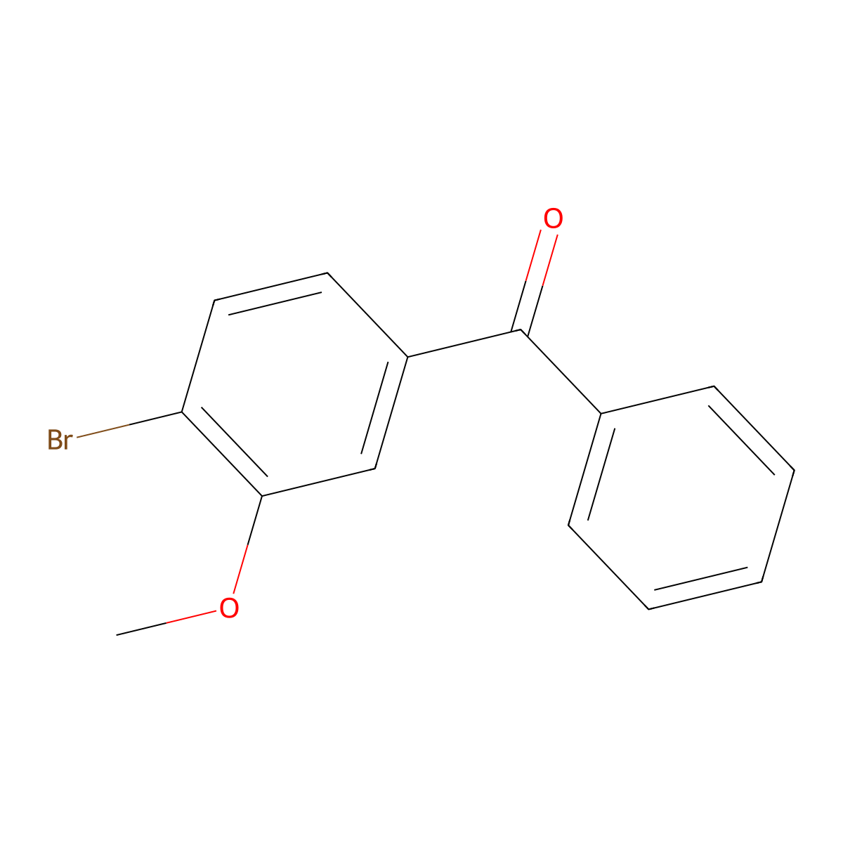 (4-Bromo-3-methoxyphenyl)-phenylmethanone molecular structure, CAS 1196395-66-0