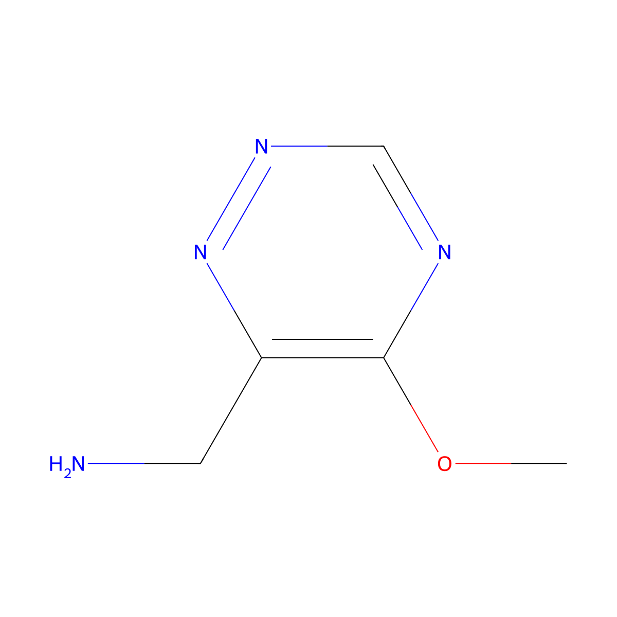 5-Methoxy-1,2,4-triazine-6-methanamine molecular structure, CAS 1196395-68-2