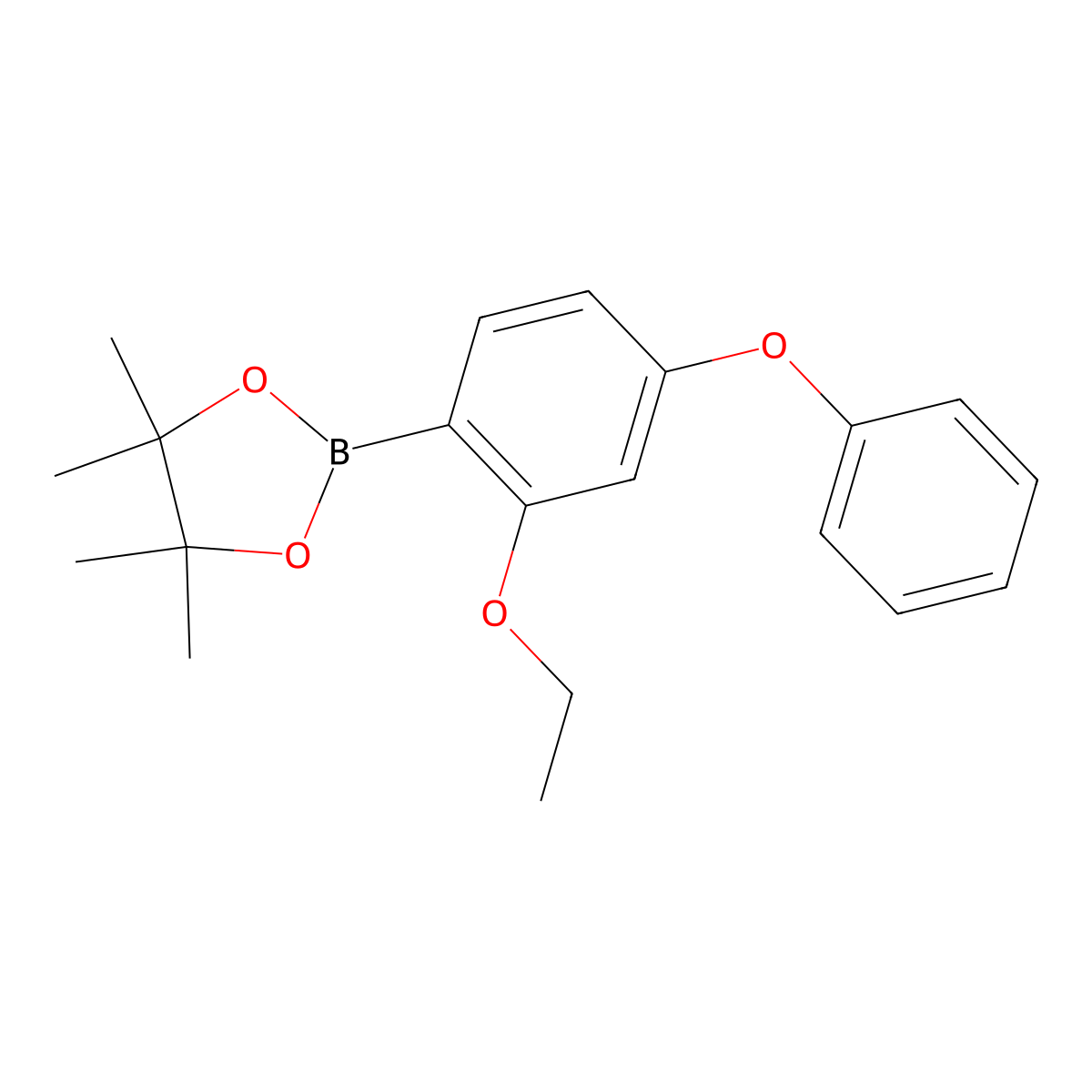 2-(2-Ethoxy-4-phenoxyphenyl)-4,4,5,5-tetramethyl-1,3,2-dioxaborolane molecular structure, CAS 1196395-99-9