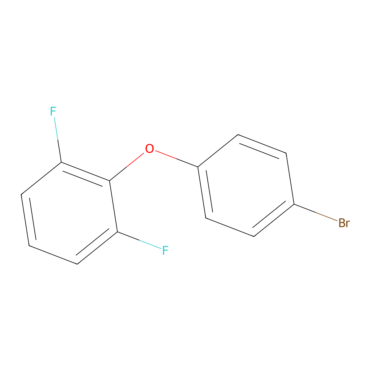 2-(4-Bromophenoxy)-1,3-difluorobenzene molecular structure, CAS 1196396-06-1