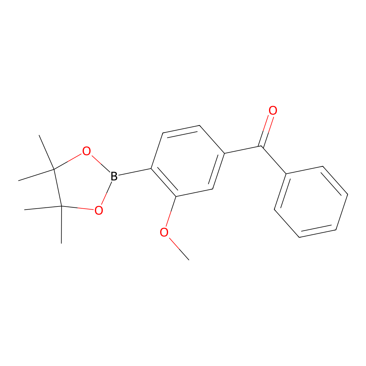 [3-Methoxy-4-(4,4,5,5-tetramethyl-1,3,2-dioxaborolan-2-yl)phenyl]-phenylmethanone molecular structure, CAS 1196396-22-1
