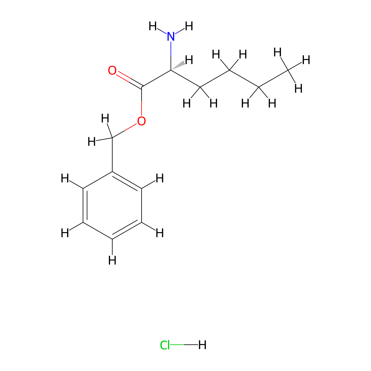 H-L-Nle-OBzl.HCl molecular structure, CAS 119642-21-6