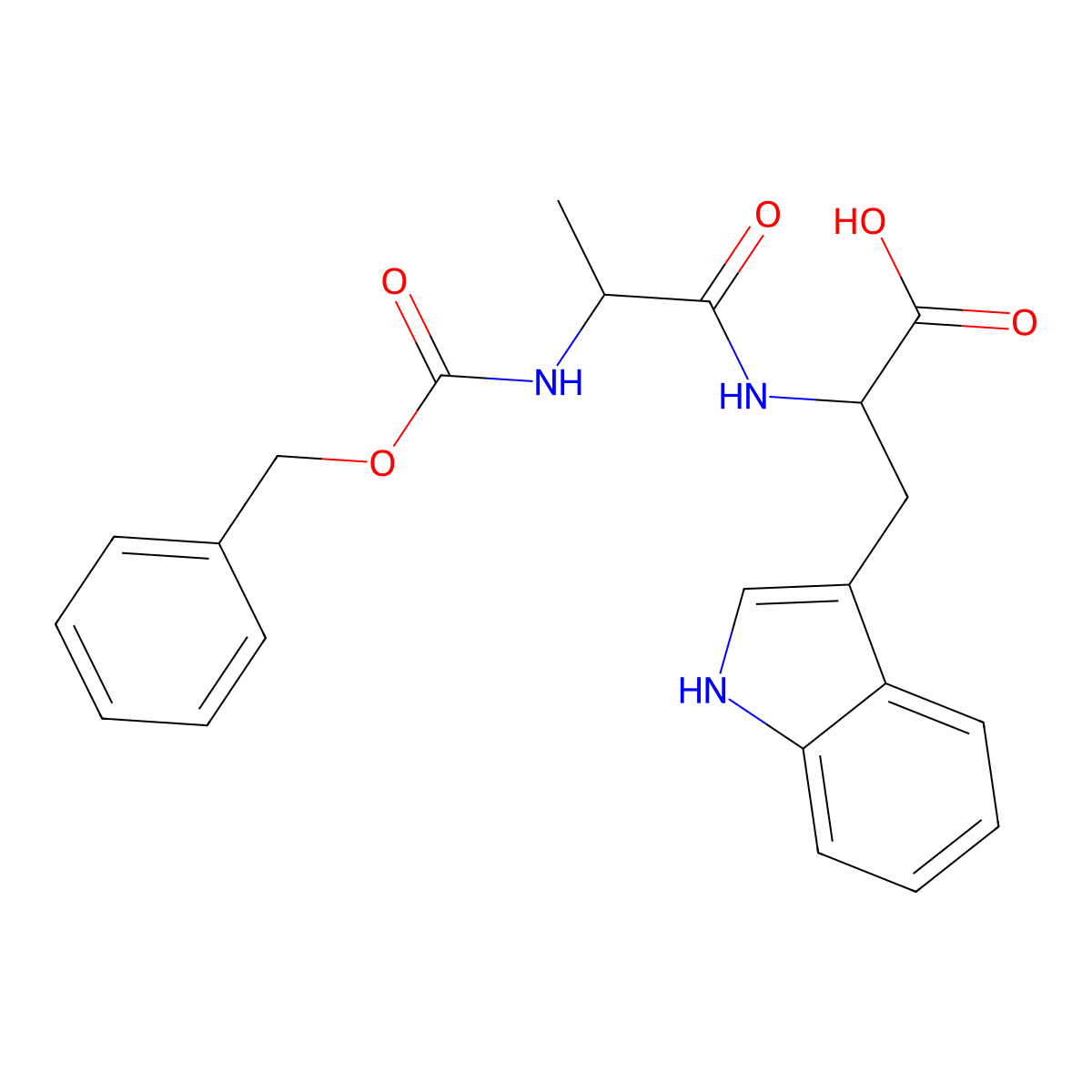 Z-Ala-Trp-OH molecular structure, CAS 119645-65-7