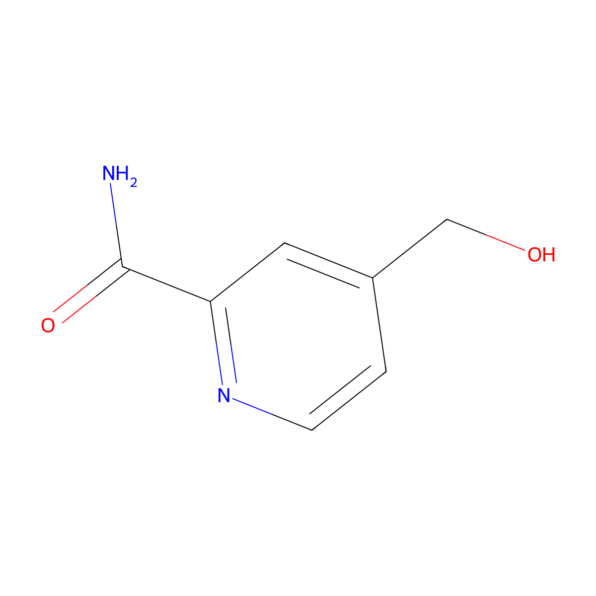 4-(Hydroxymethyl)pyridine-2-carboxamide molecular structure, CAS 119646-48-9