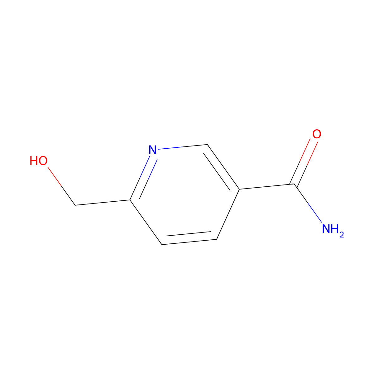 6-(Hydroxymethyl)pyridine-3-carboxamide molecular structure, CAS 119646-49-0