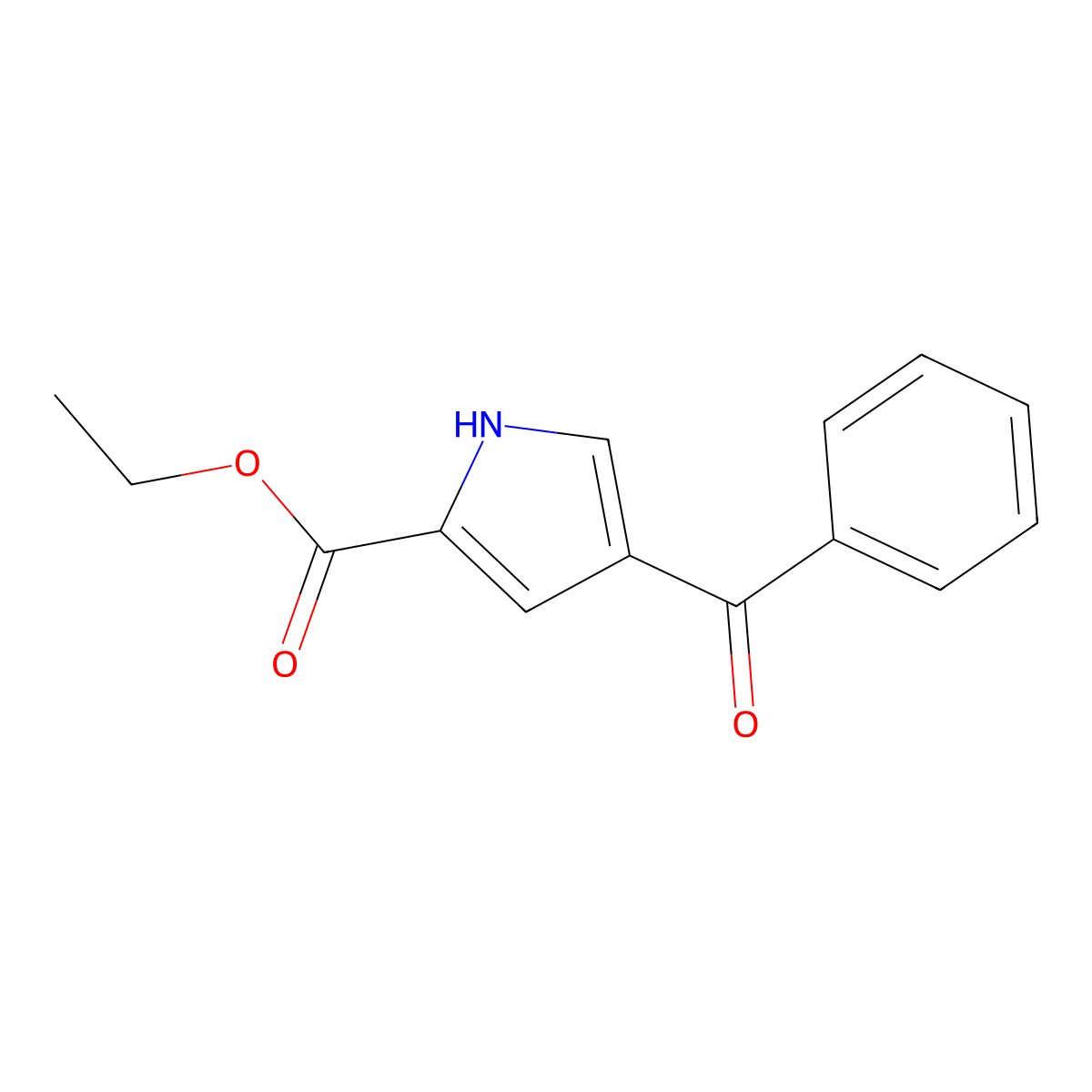 ethyl 4-benzoyl-1H-pyrrole-2-carboxylate molecular structure, CAS 119647-84-6