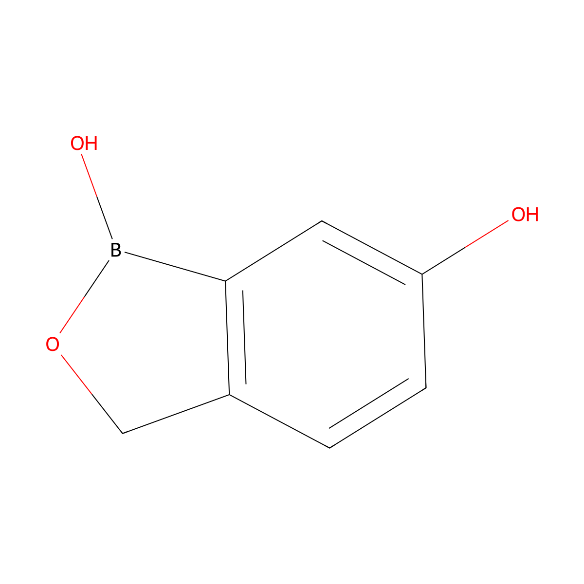 1,3-Dihydro-2,1-benzoxaborole-1,6-diol molecular structure, CAS 1196473-37-6