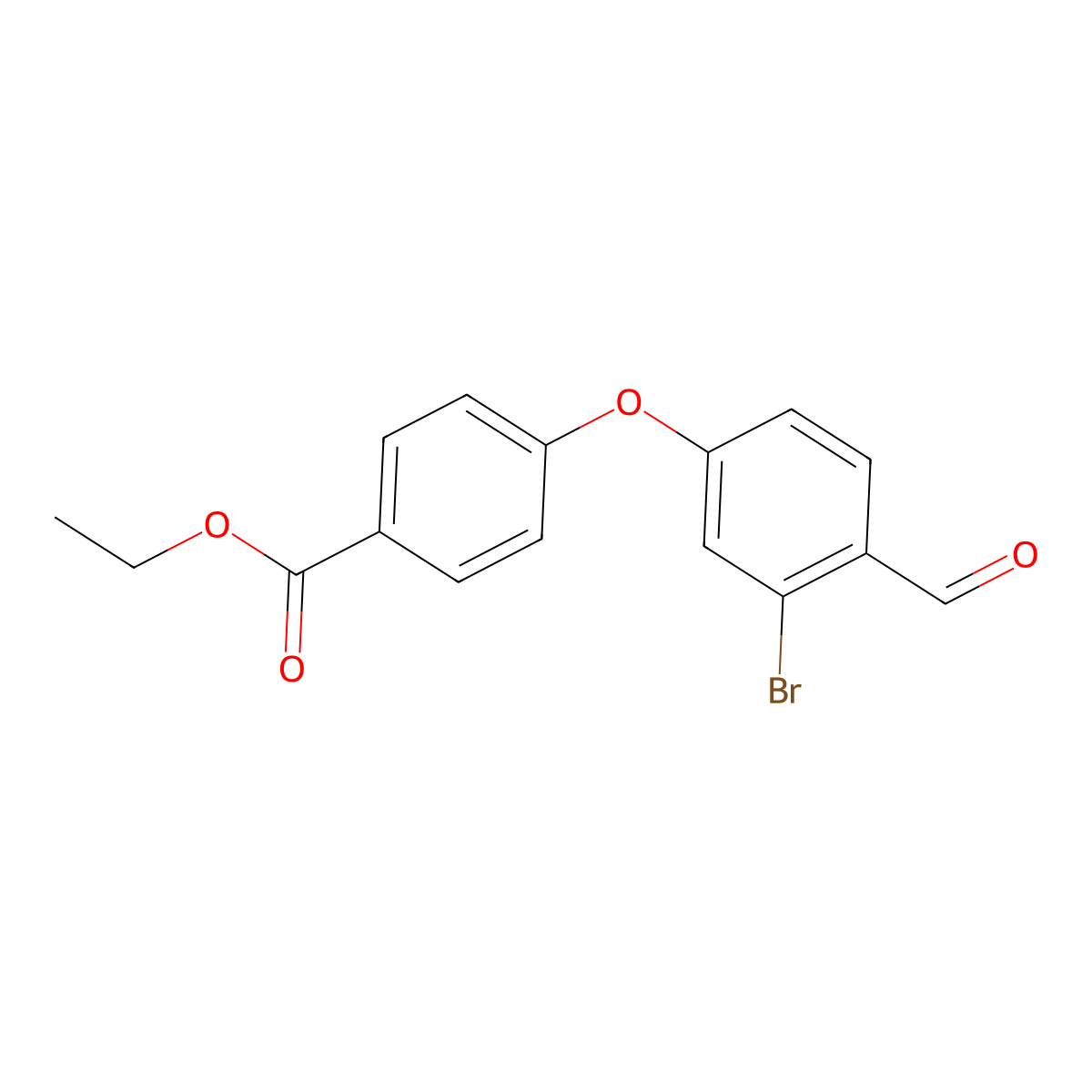 Ethyl 4-(3-bromo-4-formylphenoxy)benzoate molecular structure, CAS 1196474-68-6