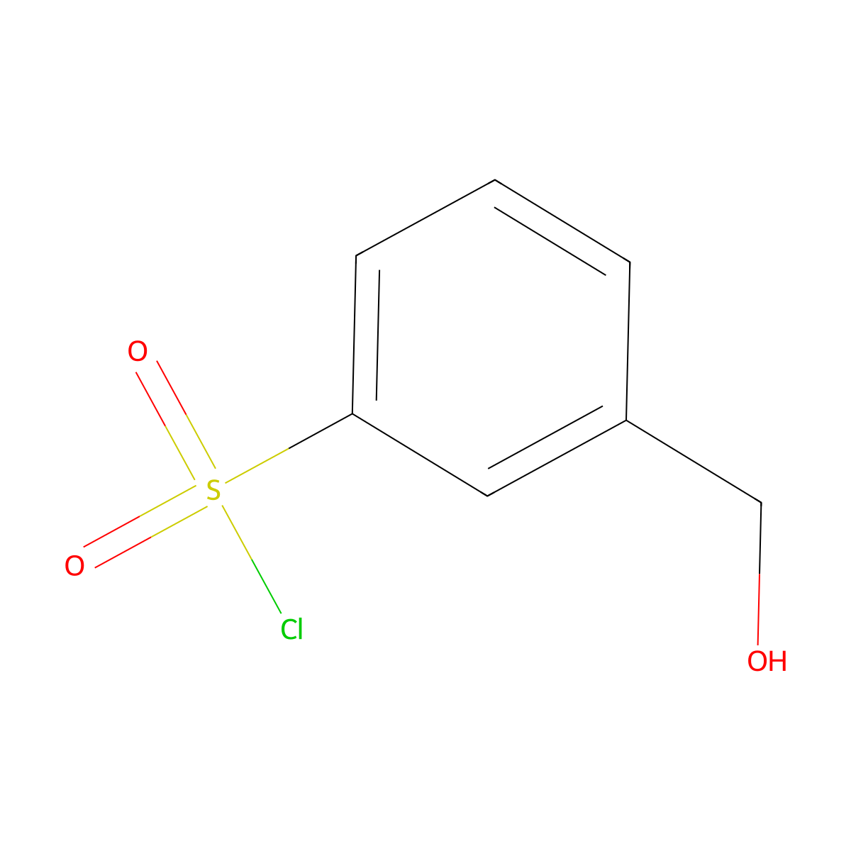 3-(Hydroxymethyl)benzene-1-sulfonyl chloride molecular structure, CAS 1196475-44-1