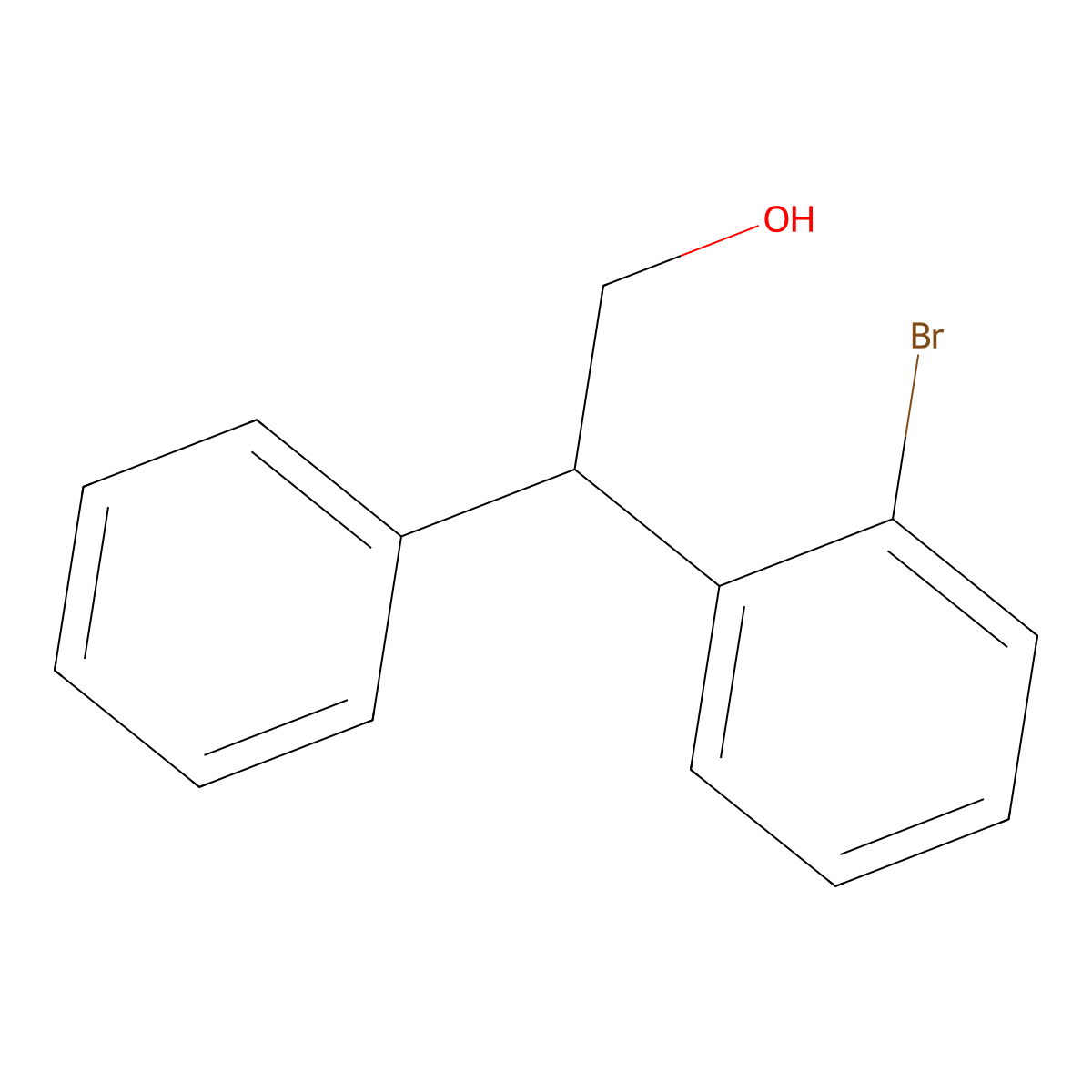 2-(2-Bromophenyl)-2-phenylethan-1-ol molecular structure, CAS 1196475-57-6