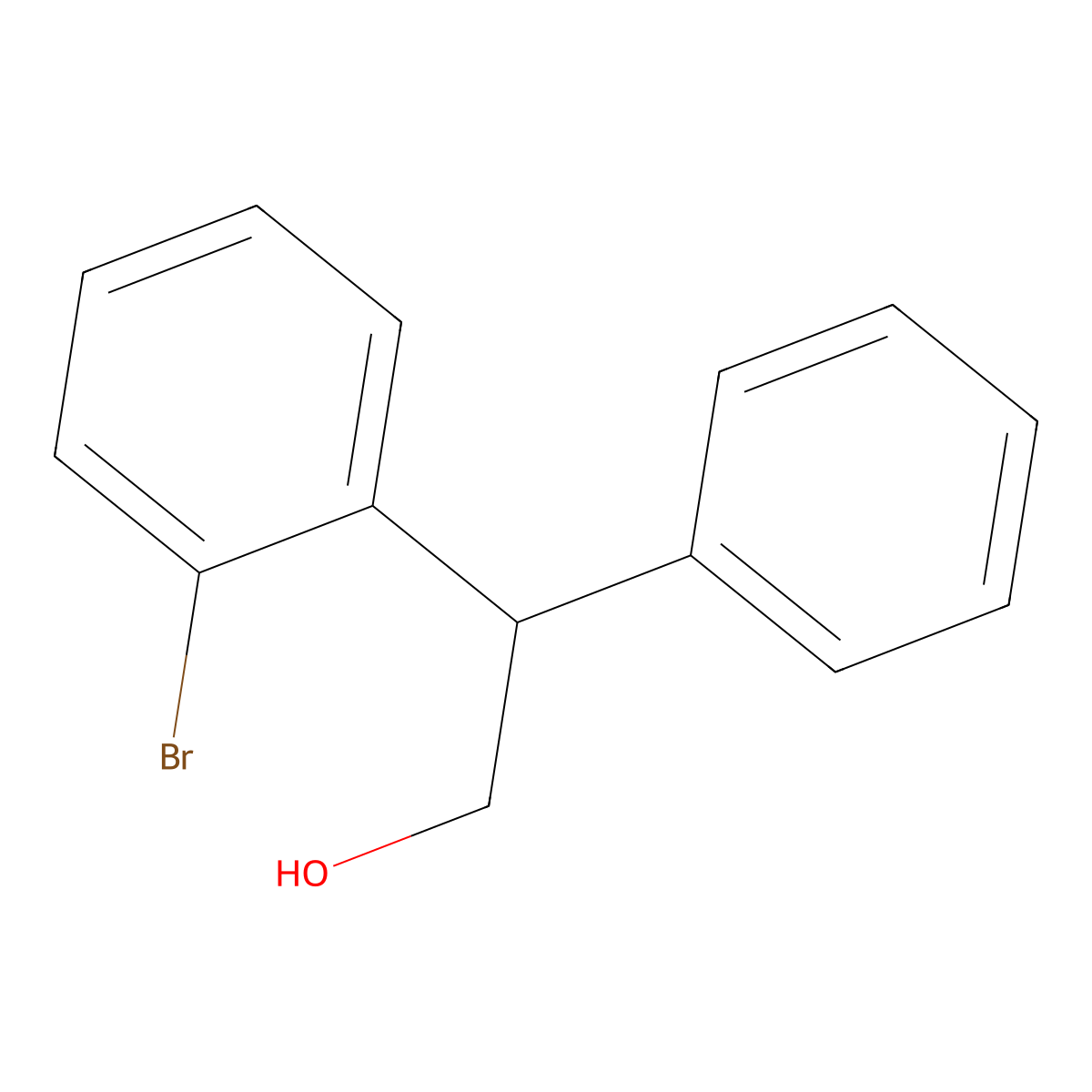 2-(2-Bromophenyl)-2-phenylethan-1-ol molecular structure, CAS 1196475-57-6