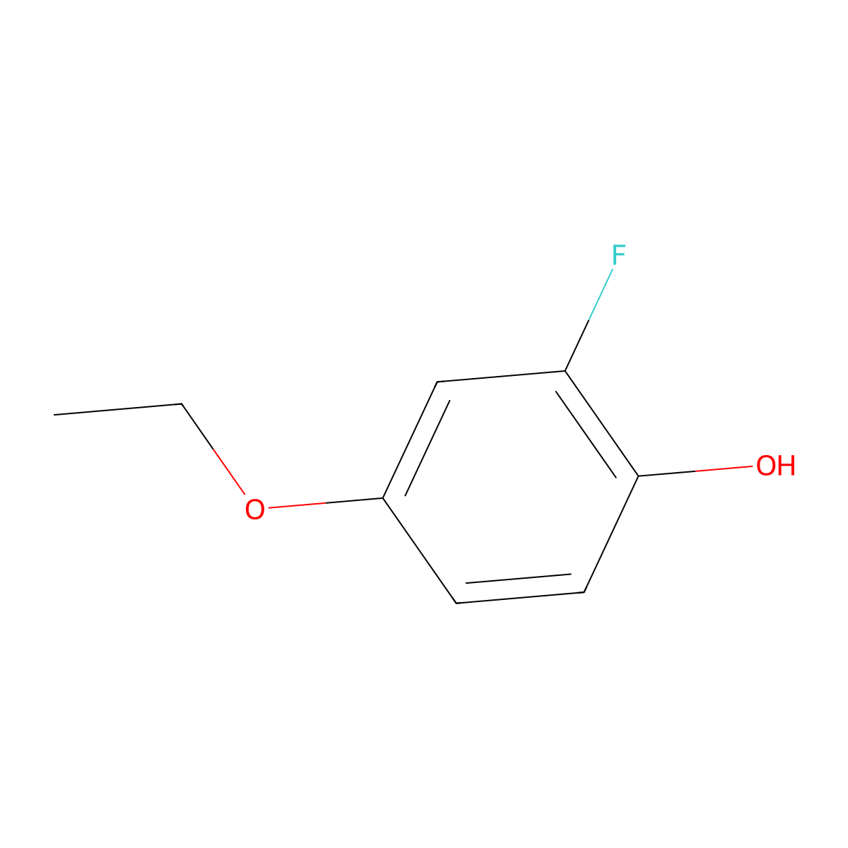 4-Ethoxy-2-fluorophenol molecular structure, CAS 1196486-63-1