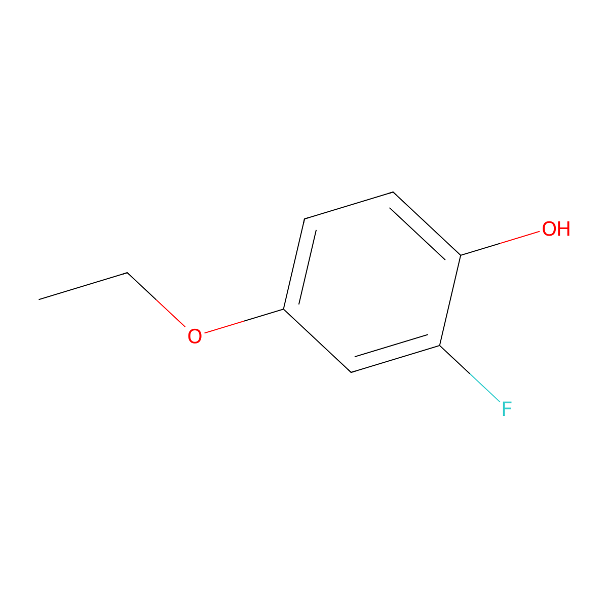 4-Ethoxy-2-fluorophenol molecular structure, CAS 1196486-63-1