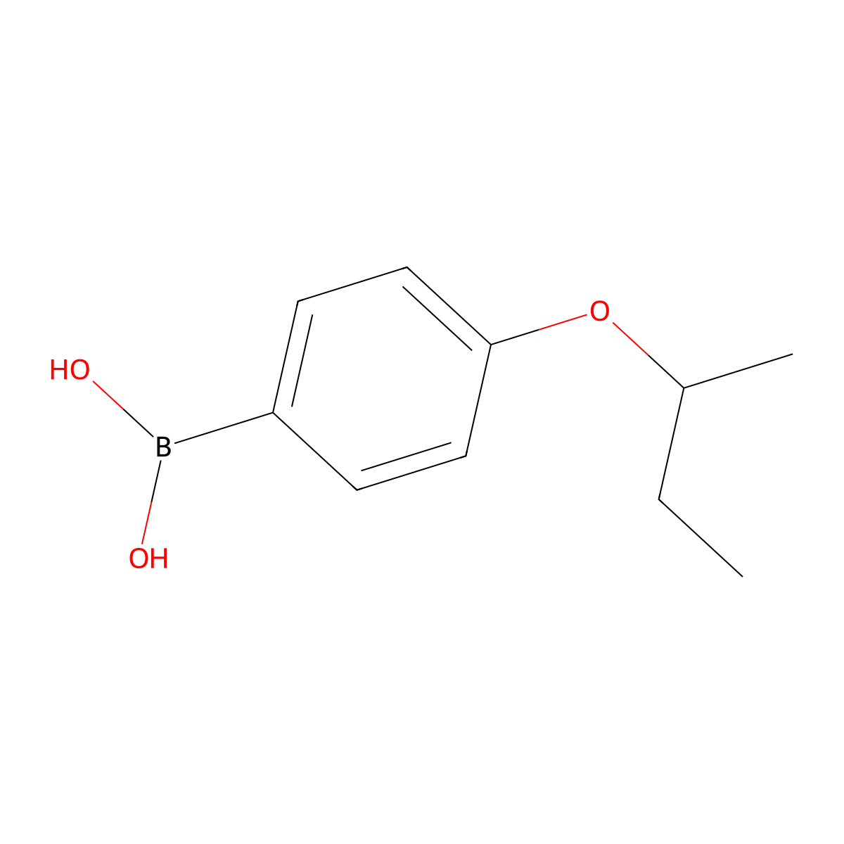 B-[4-(1-Methylpropoxy)phenyl]boronic acid molecular structure, CAS 1196490-67-1