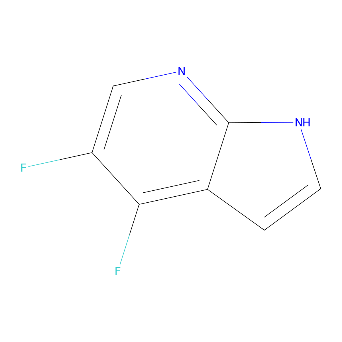 4,5-Difluoro-1H-pyrrolo[2,3-b]pyridine molecular structure, CAS 1196507-66-0