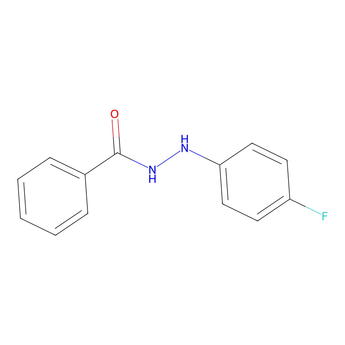 N'-(4-fluorophenyl)benzohydrazide molecular structure, CAS 119651-24-0