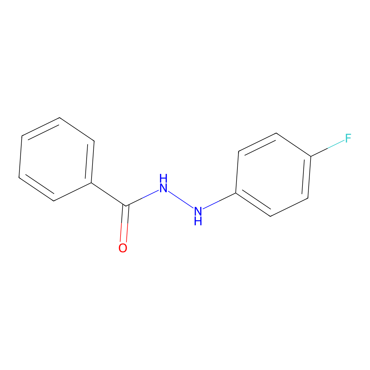 N'-(4-fluorophenyl)benzohydrazide molecular structure, CAS 119651-24-0