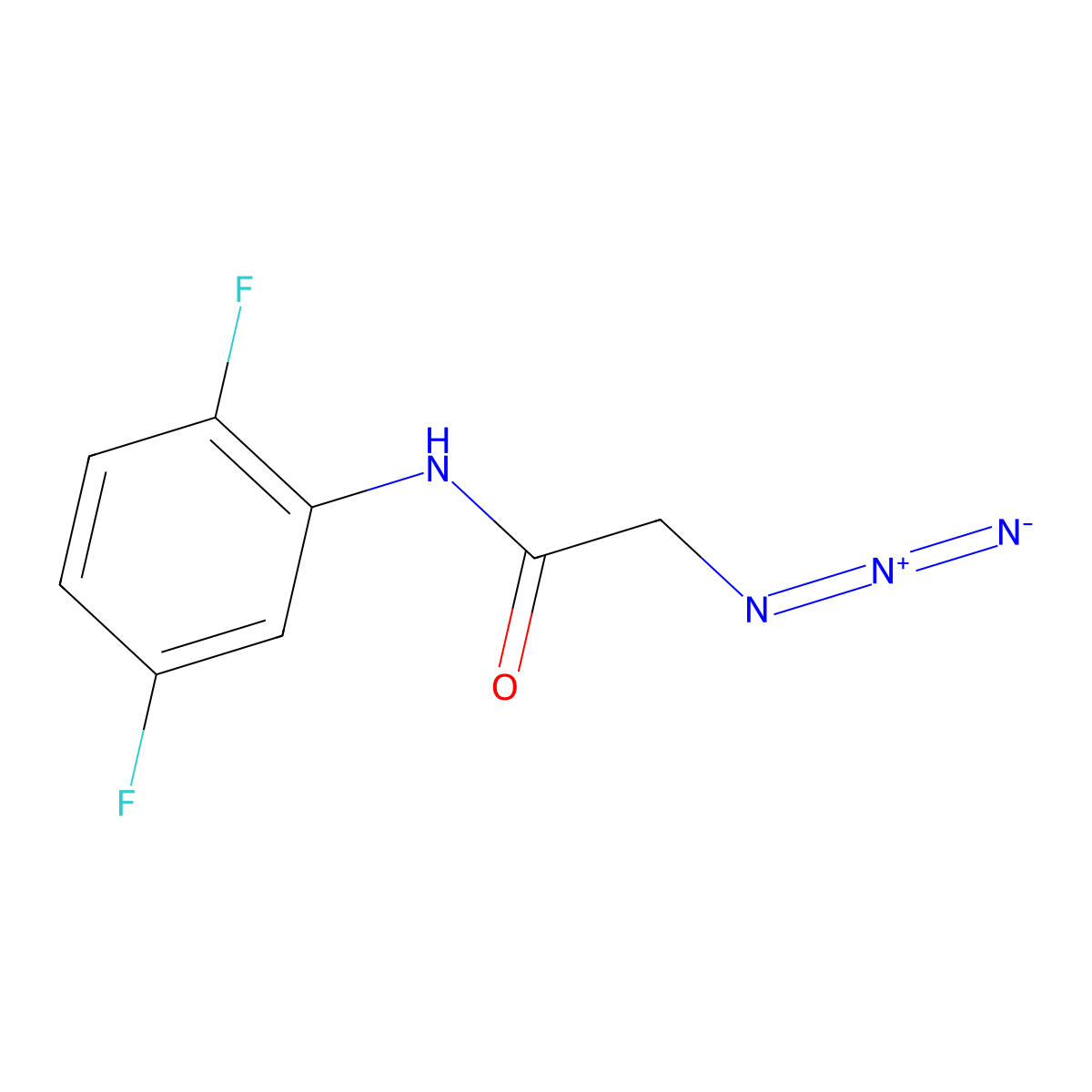 2-azido-N-(2,5-difluorophenyl)acetamide molecular structure, CAS 1196518-35-0