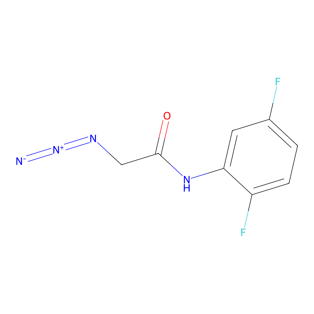 2-azido-N-(2,5-difluorophenyl)acetamide molecular structure, CAS 1196518-35-0