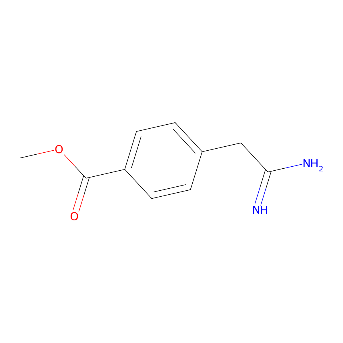 Methyl 4-(carbamimidoylmethyl)benzoate molecular structure, CAS 1196533-01-3