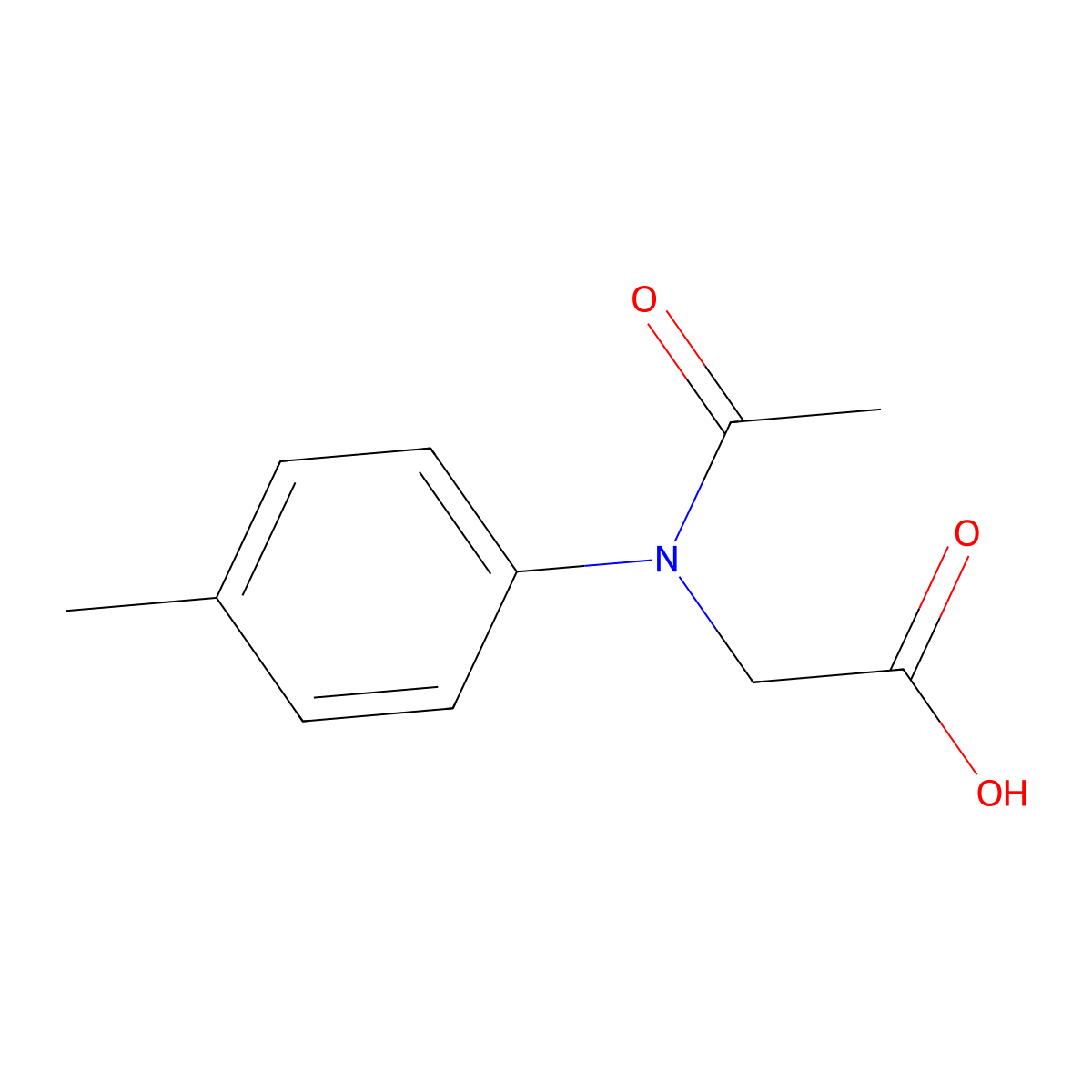 2-(N-(p-Tolyl)acetamido)acetic acid molecular structure, CAS 119656-41-6