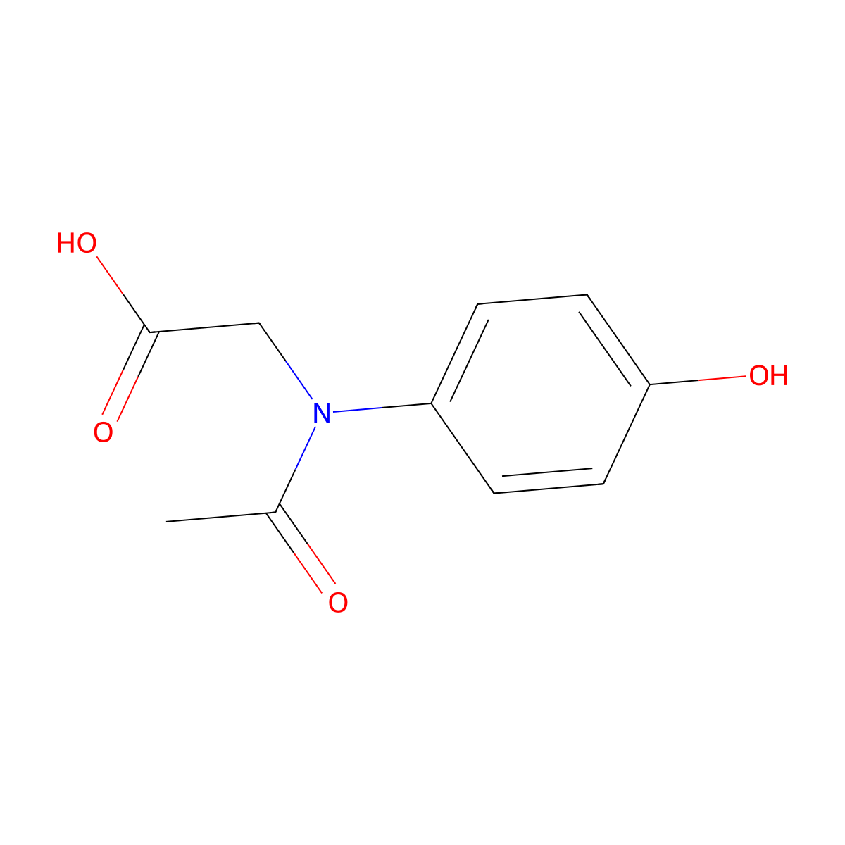 N-Acetyl-N-(4-hydroxyphenyl)glycine molecular structure, CAS 119656-42-7