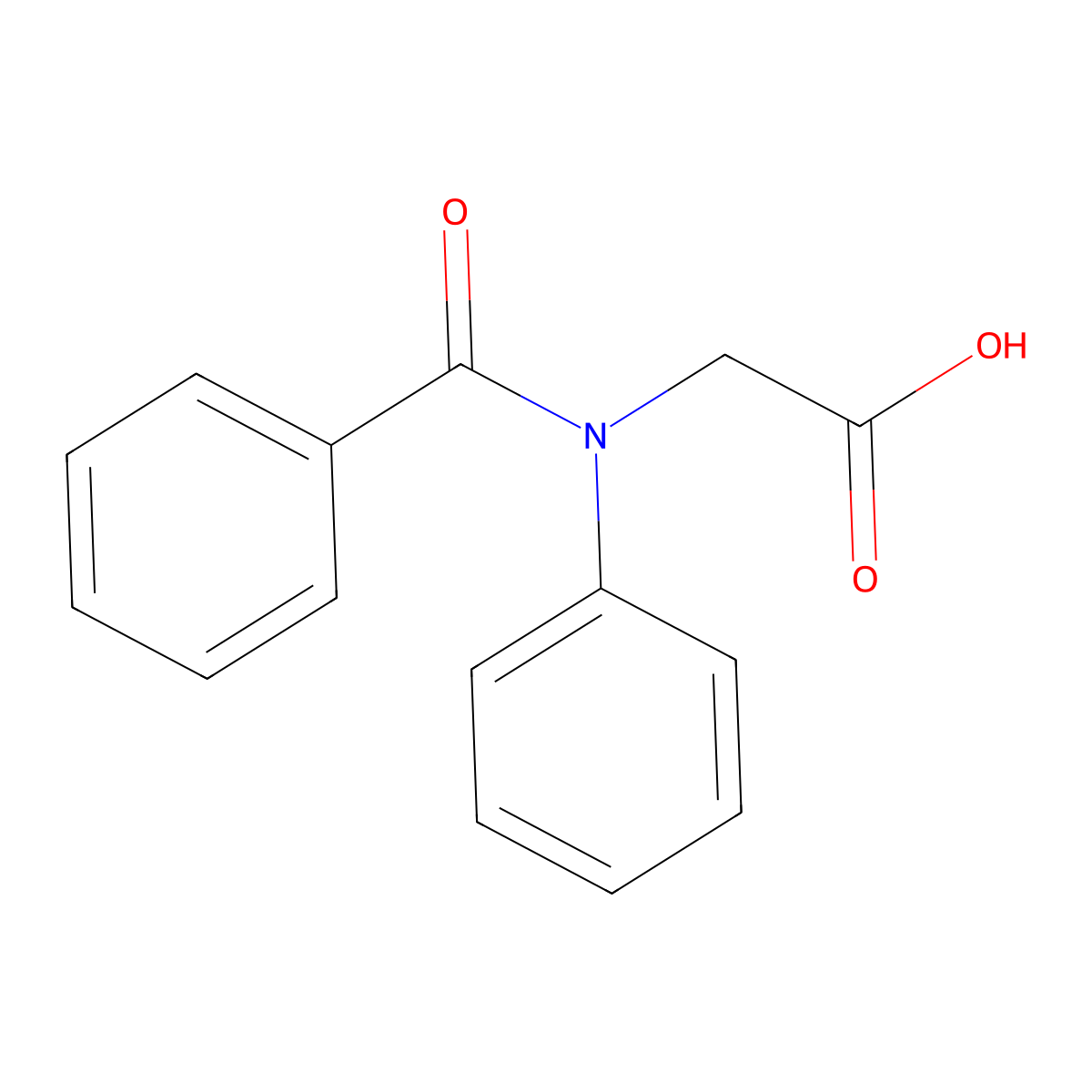 2-(N,1-diphenylformamido)acetic acid molecular structure, CAS 119656-49-4
