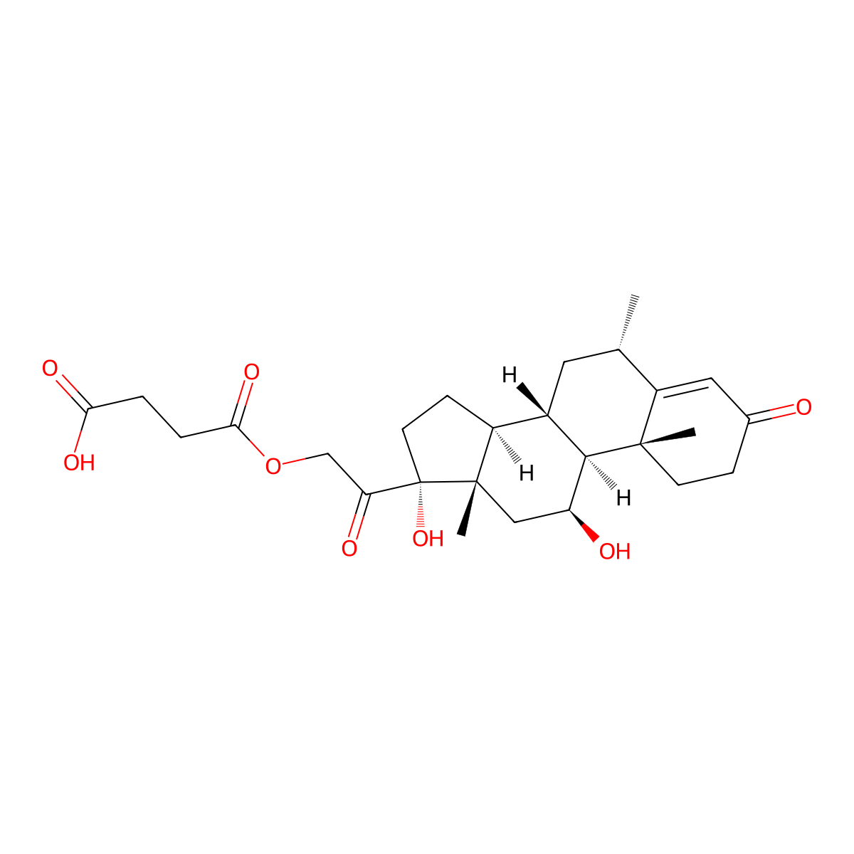 6a-Methyl Hydrocortisone 21-Hemisuccinate molecular structure, CAS 119657-85-1