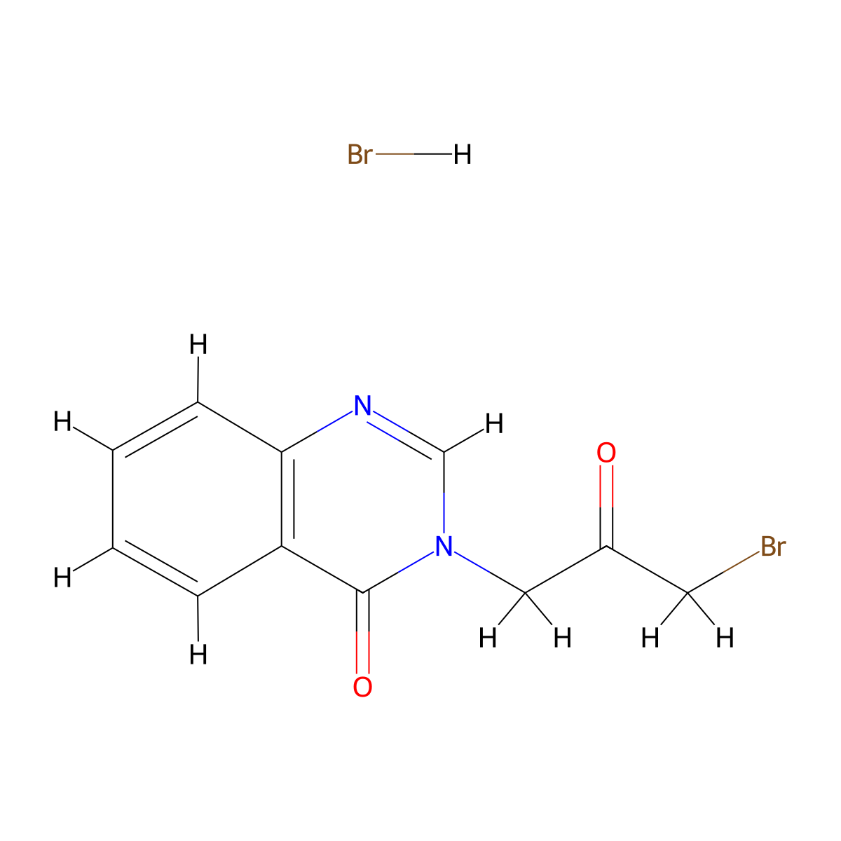3-(3-Bromo-2-oxopropyl)quinazolin-4-one;hydrobromide molecular structure, CAS 119658-50-3