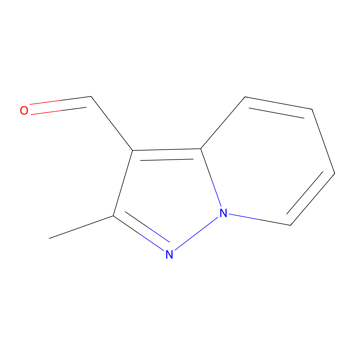 2-Methylpyrazolo[1,5-a]pyridine-3-carbaldehyde molecular structure, CAS 119666-15-8