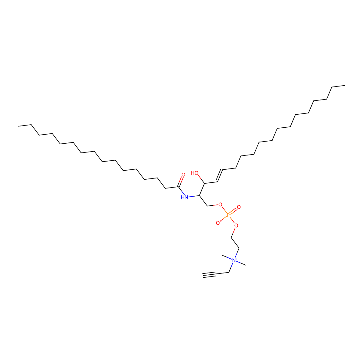 16:0 propargyl SM (d18:1-16:0) molecular structure, CAS 1196670-47-9