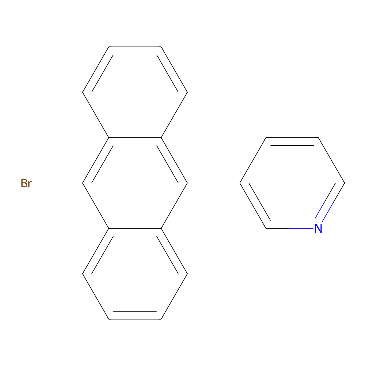 3-(10-Bromoanthracen-9-yl)pyridine molecular structure, CAS 1196690-43-3