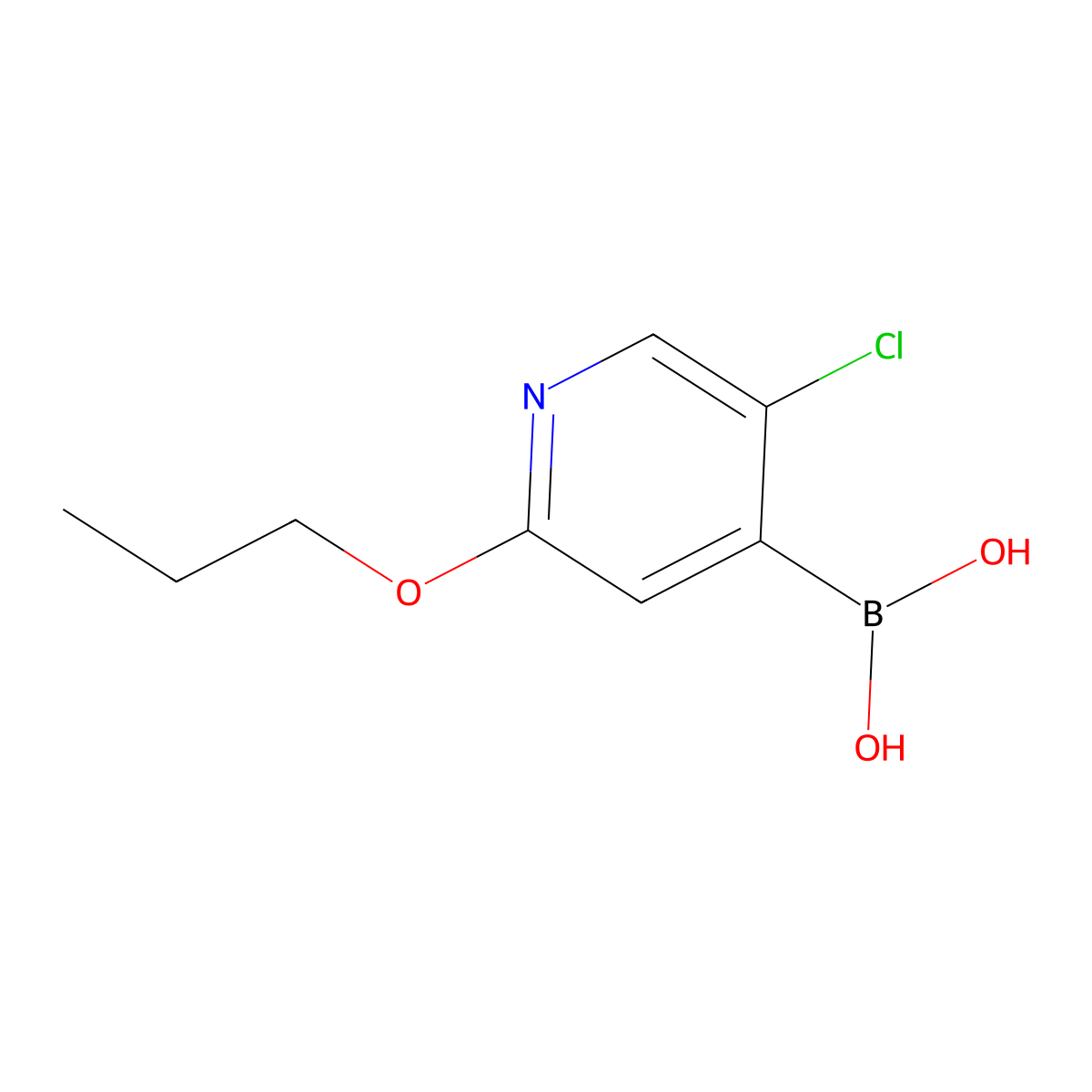 (5-Chloro-2-propoxy-4-pyridinyl)boronic acid molecular structure, CAS 1196699-78-1