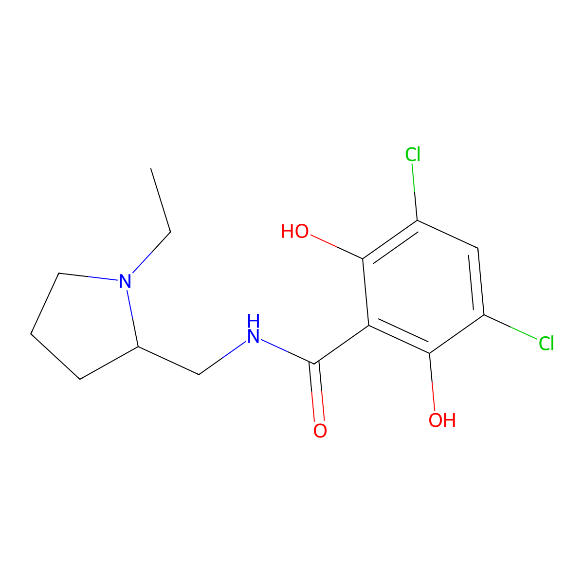 Desmethylraclopride molecular structure, CAS 119670-11-0