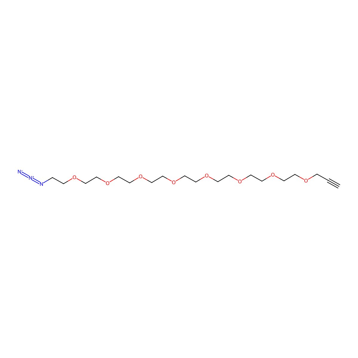 Azido-PEG8-propargyl molecular structure, CAS 1196733-06-8