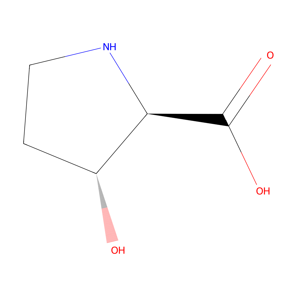 trans-3-hydroxy-D-proline molecular structure, CAS 119677-21-3